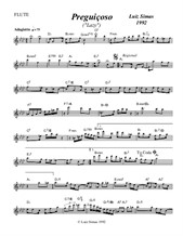 Preguiçoso (Lazy) - lead sheet for flute
